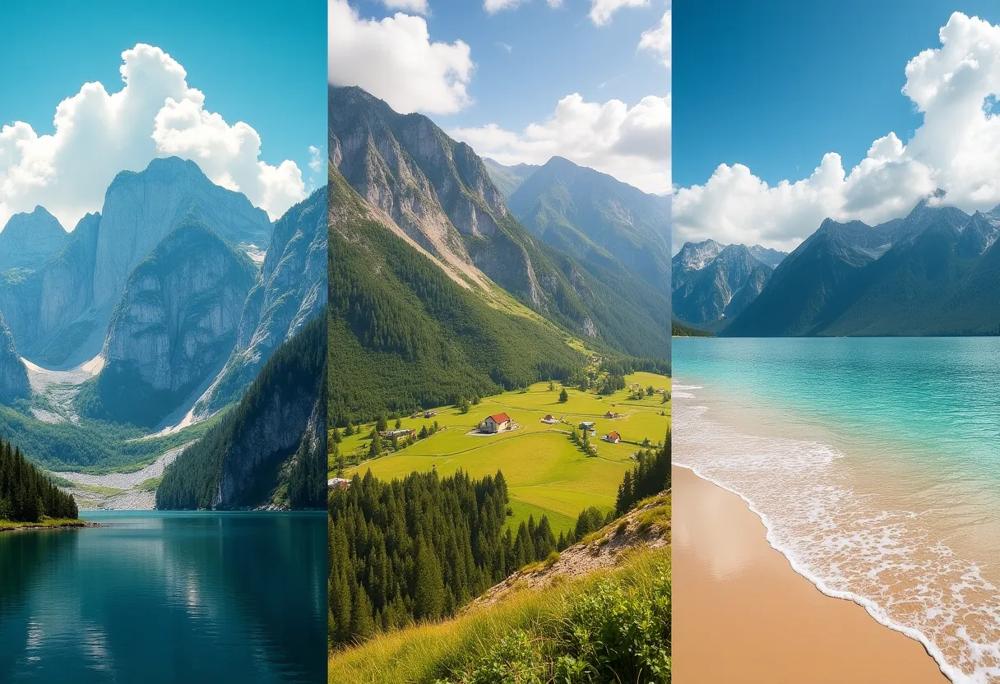Landscape collage