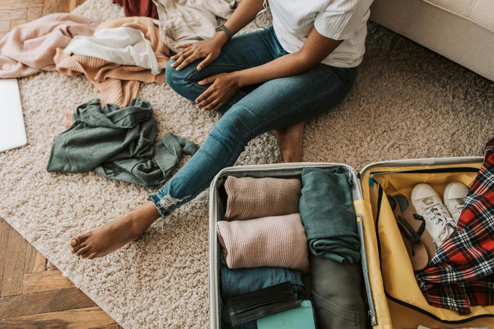 Packing suitcase
