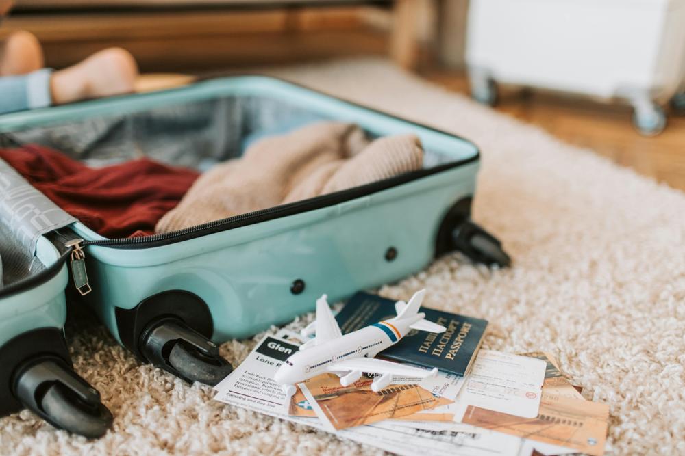 Packing suitcase